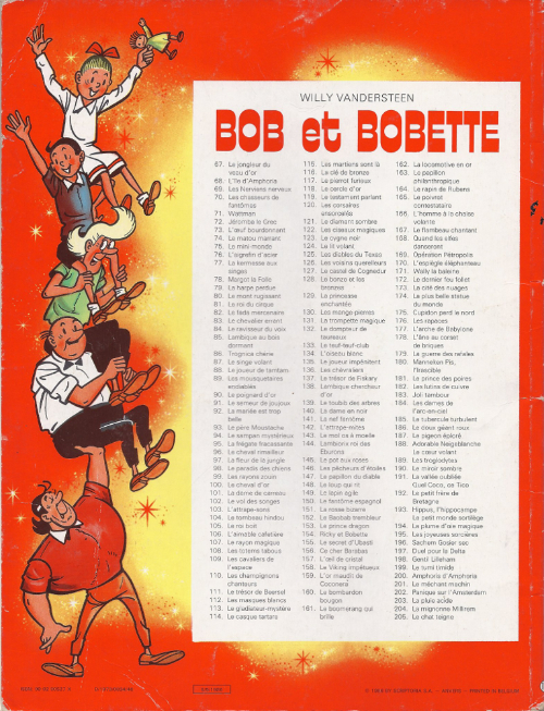 Verso de l'album Bob et Bobette Tome 140 La dame en noir