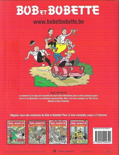 Verso de l'album Bob et Bobette Tome 279 Le dernier juron