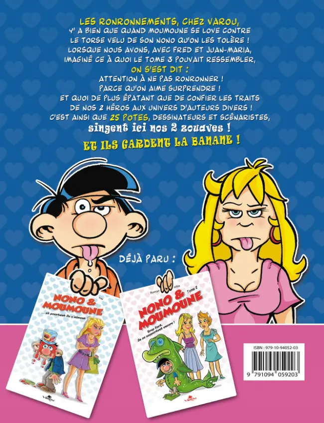 Verso de l'album Nono & Moumoune Tome 3 Les copains les singent, ils gardent la banane !