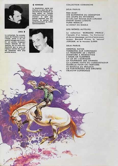 Verso de l'album Comanche Tome 3 Les loups du Wyoming