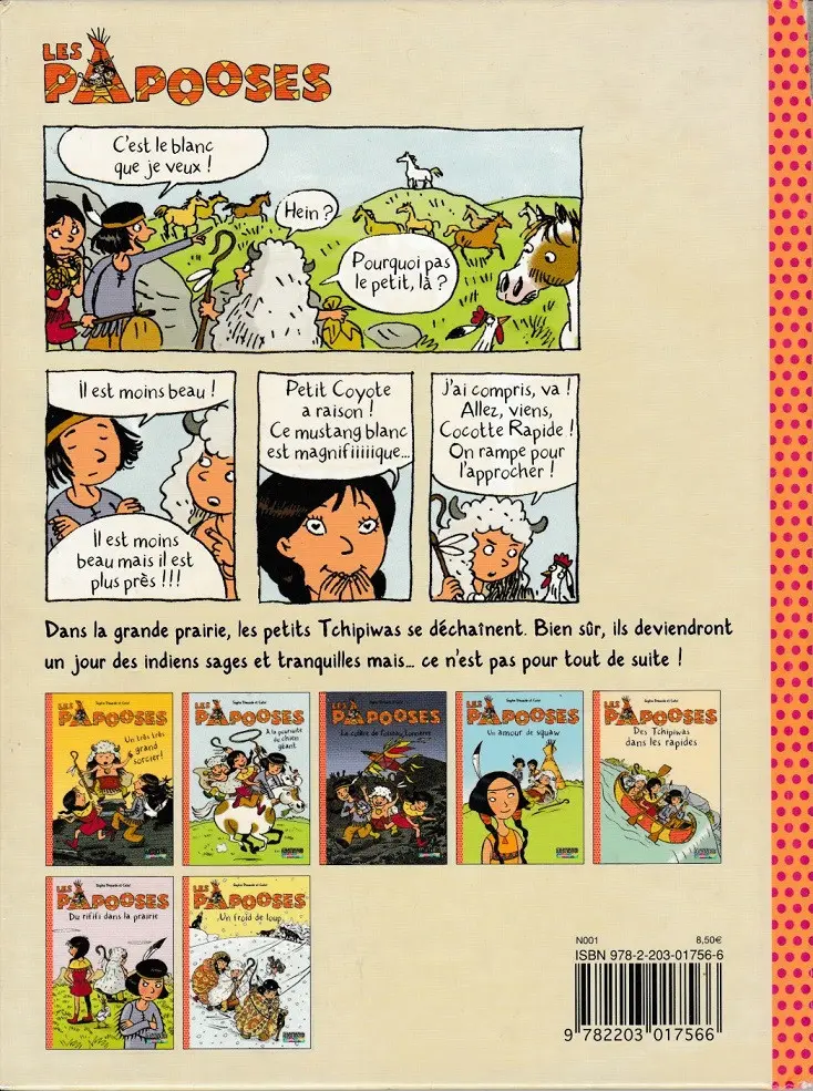 Verso de l'album Les papooses Tome 2 À la poursuite du chien géant