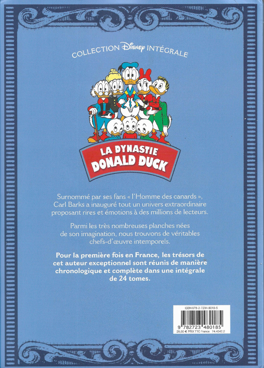 Verso de l'album La Dynastie Donald Duck Tome 1 Sur les traces de la licorne et autres histoires (1950-1951)