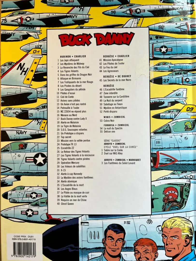 Verso de l'album Buck Danny Tome 52 Porté disparu