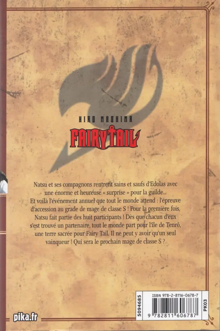 Verso de l'album Fairy Tail 24