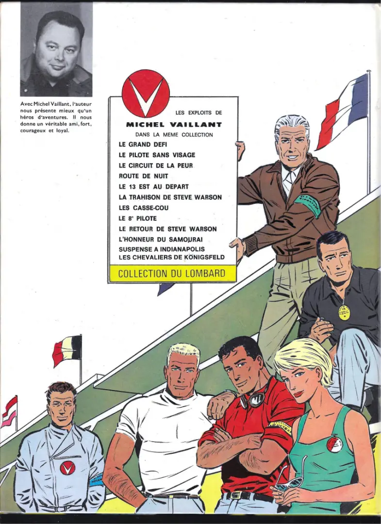 Verso de l'album Michel Vaillant Tome 12 Les Chevaliers de Königsfeld