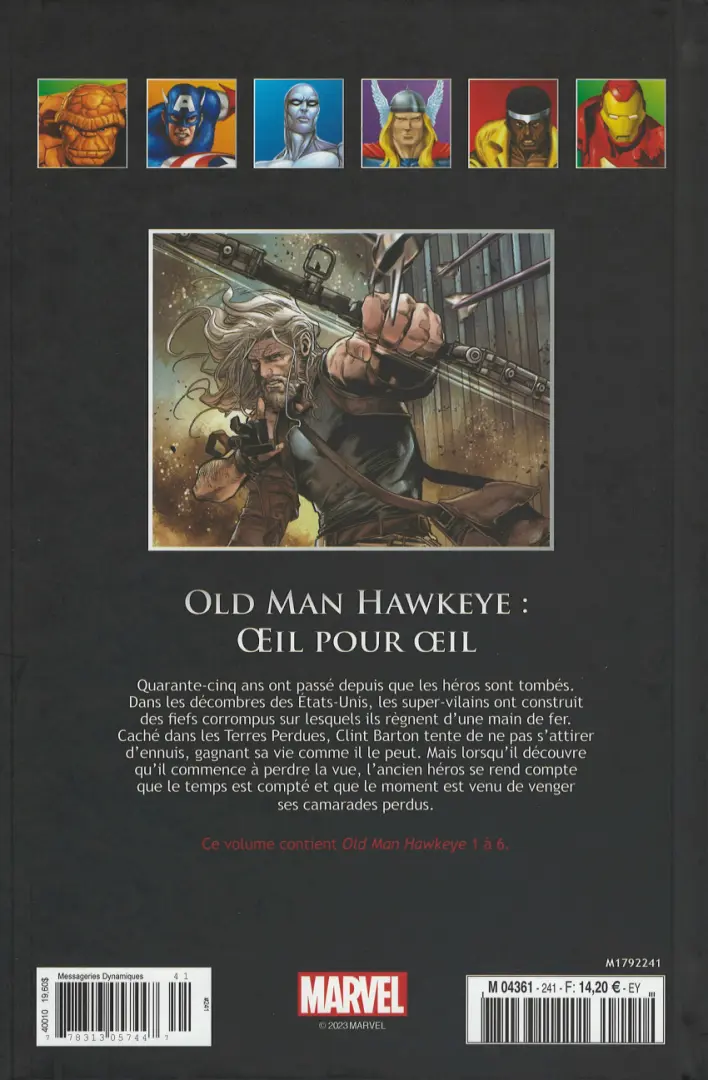 Verso de l'album Marvel Comics - La collection de référence Tome 241 Old Man Hawkeye - Oeil pour oeil