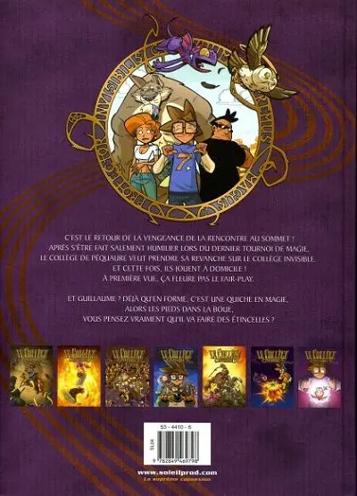 Verso de l'album Le Collège invisible Tome 7 Retournum à la Terrum