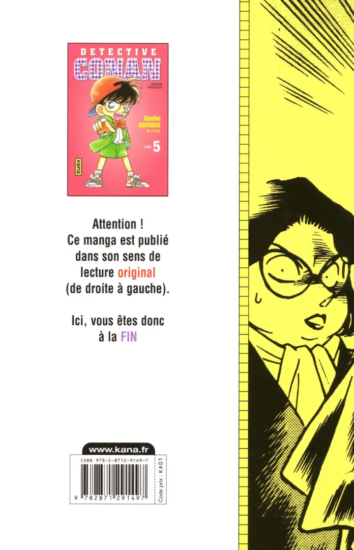 Verso de l'album Détective Conan Tome 5