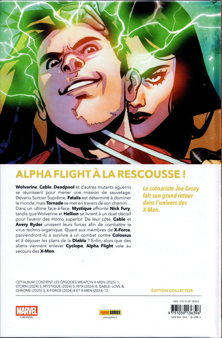 Verso de l'album X-Men 16
