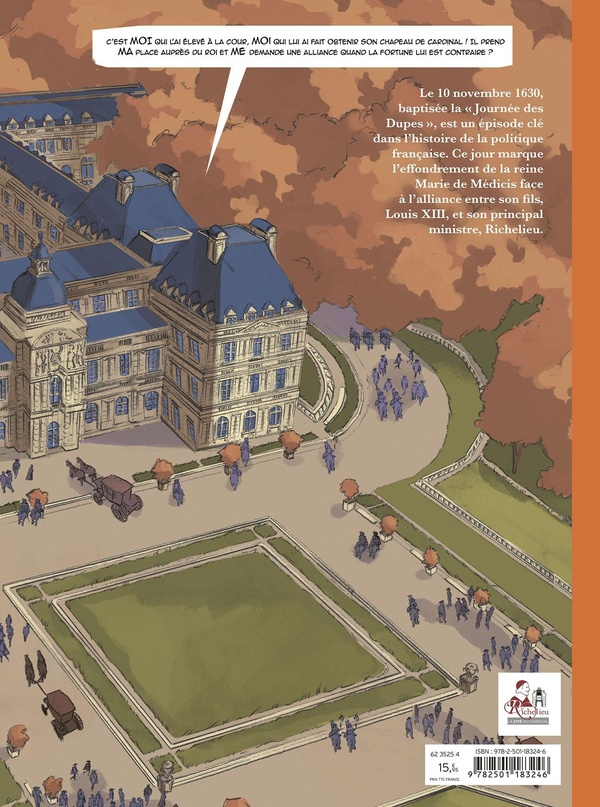 Verso de l'album Richelieu La journée des dupes