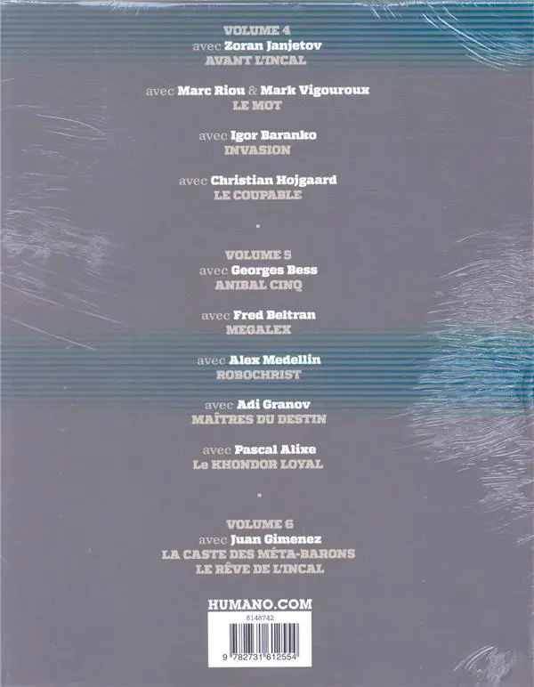 Verso de l'album Alejandro Jodorowsky 90e anniversaire Coffret Volume II