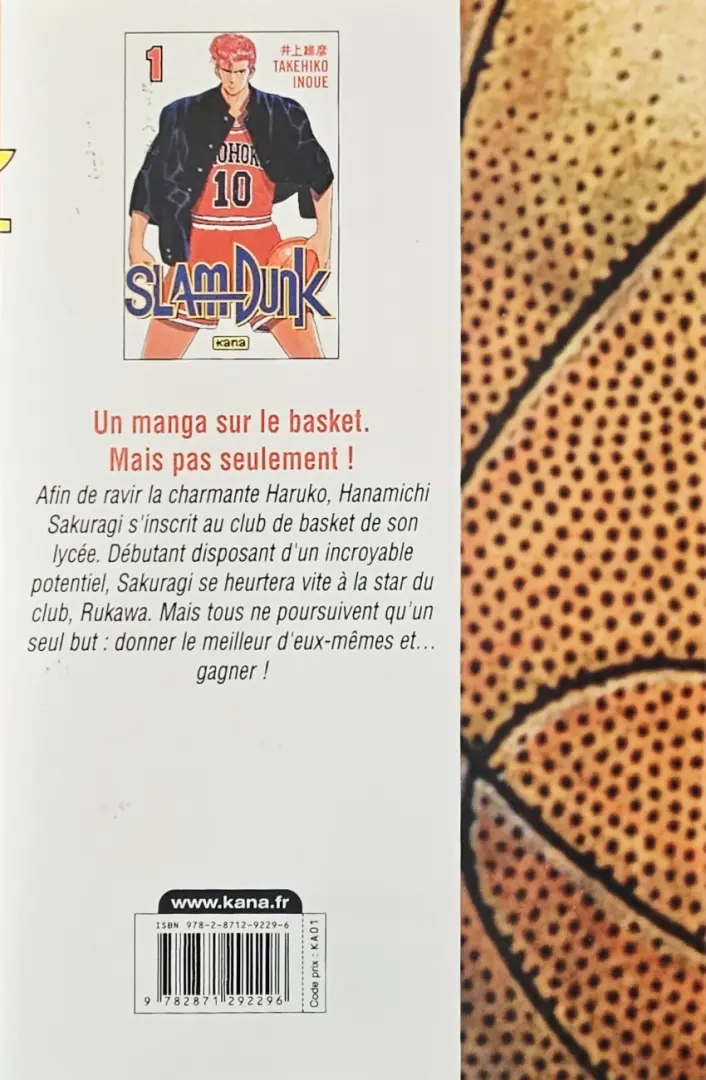 Verso de l'album Slam Dunk #1