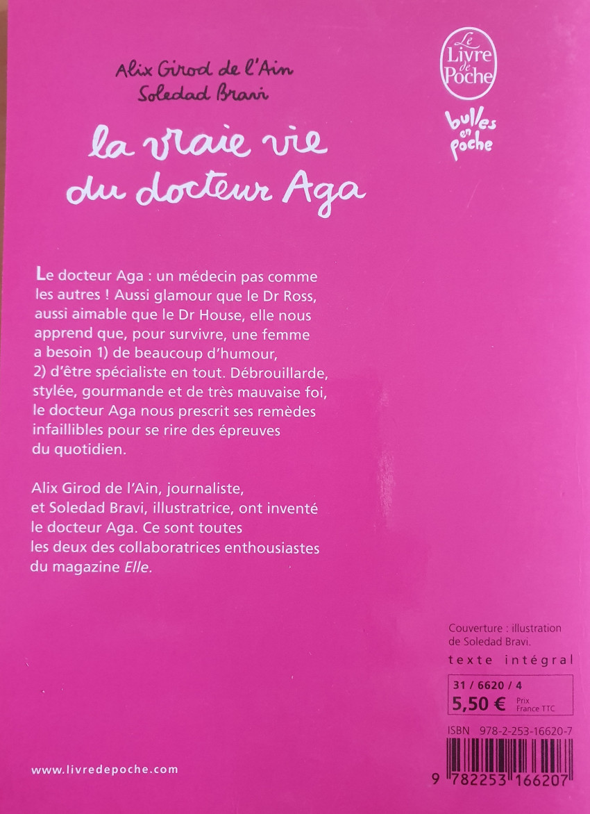 Verso de l'album La Vraie vie du docteur Aga