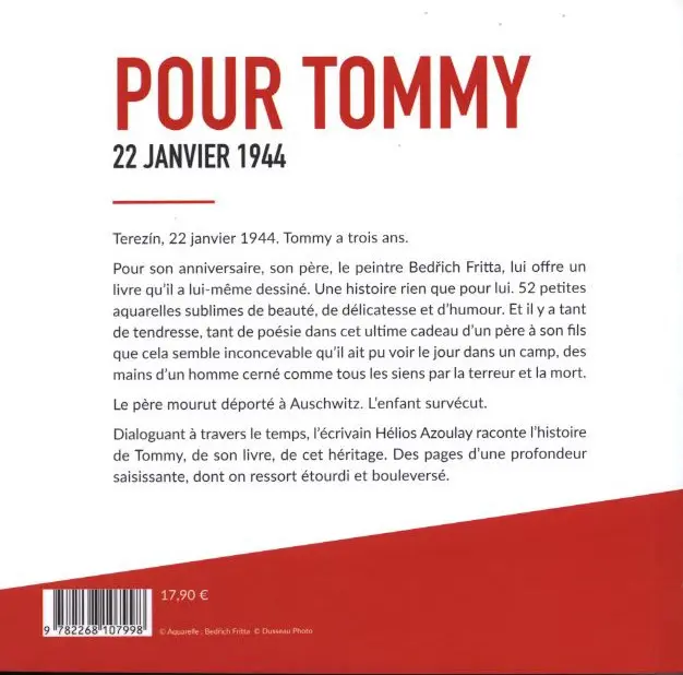 Verso de l'album Pour Tommy - 22 janvier 1944 Quand un père dessinait pour son fils dans le camp de Terezín