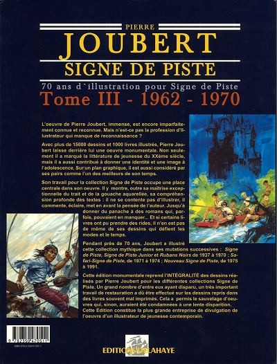 Verso de l'album Signe de piste - 70 ans d'illustration pour signe de piste Tome III 1962-1970