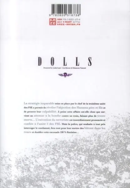 Verso de l'album Dolls naked ape Tome 10