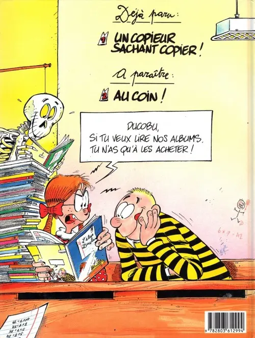Verso de l'album L'Élève Ducobu Tome 1 Un copieur sachant copier !