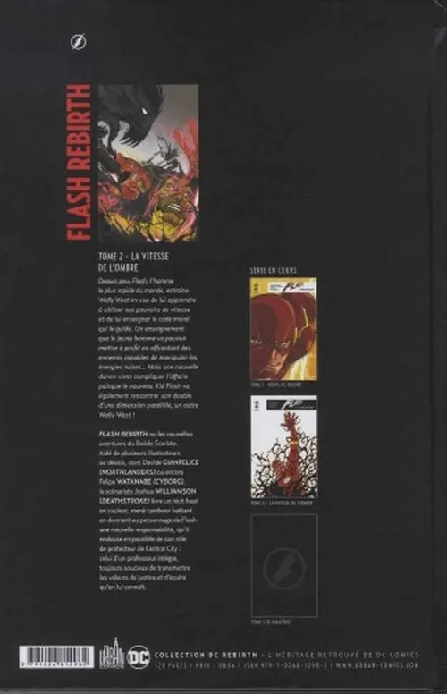 Verso de l'album Flash Rebirth Tome 2 La Vitesse de l'ombre