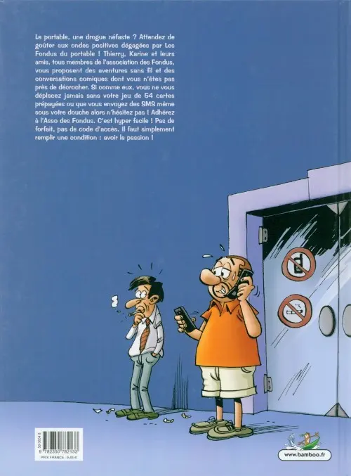 Verso de l'album Les Fondus Tome 1 Les fondus du portable