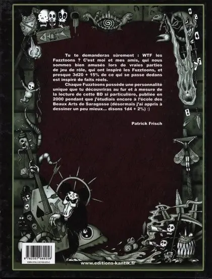 Verso de l'album Les Fuzztoons Tome 1