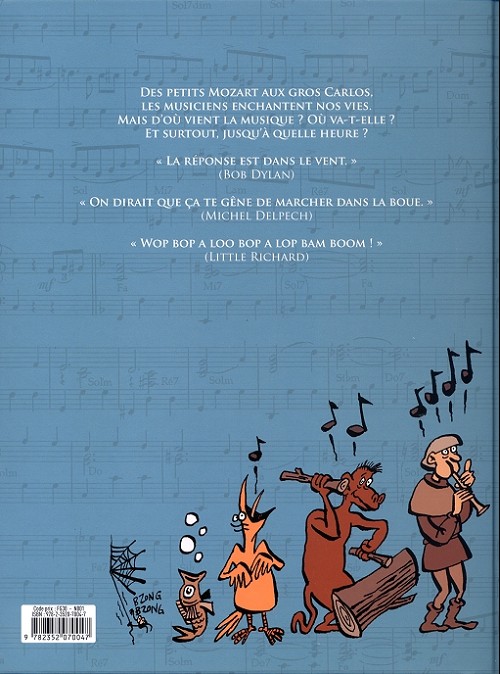Verso de l'album Histoire de la musique en 80 tomes Tome 1