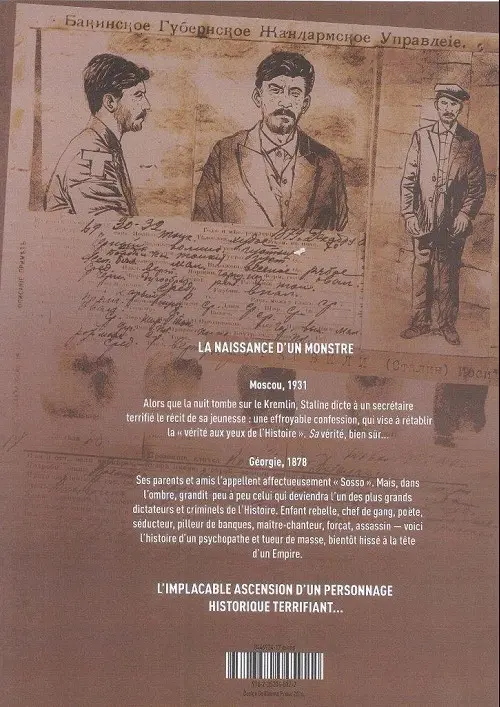 Verso de l'album La Jeunesse de Staline Tome 1 Sosso