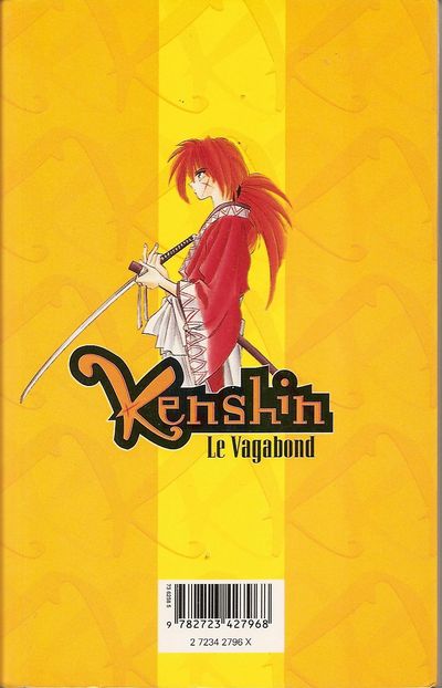 Verso de l'album Kenshin le Vagabond 5 L'Avenir du Kenjutsu