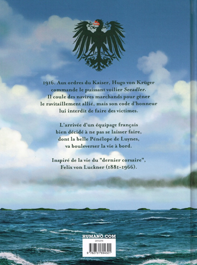 Verso de l'album L'Aigle des mers Tome 2/2 Pacifique 1917