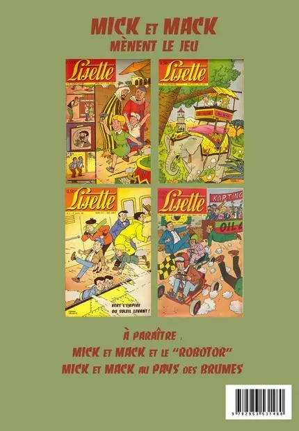 Verso de l'album Mick et Mack Tome 1 Mick et Mack mènent le jeu