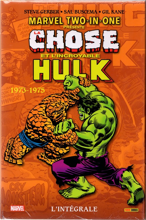 Couverture de l'album Marvel Two-in-One - L'intégrale Tome 1 Chose et l'incroyable Hulk 1973-1975