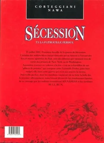 Verso de l'album Sécession Tome 1 La patrouille perdue