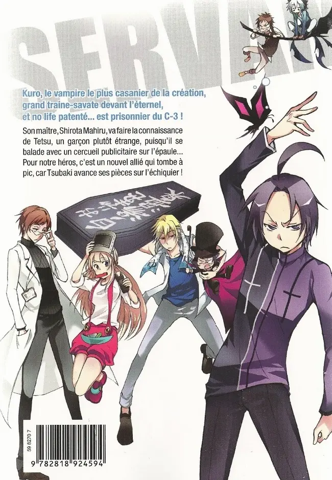Verso de l'album Servamp 3