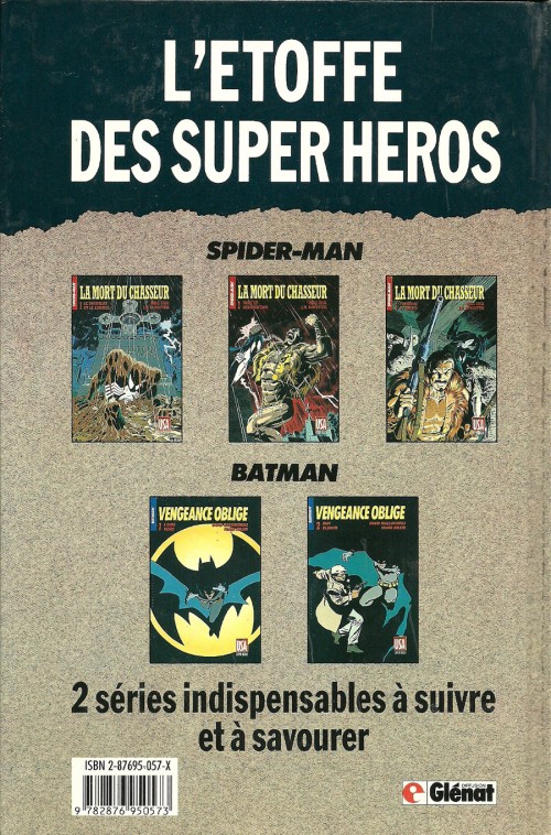 Verso de l'album Super Héros Tome 7 Spider-Man : La mort du Chasseur 2/3 - Mort et résurrection