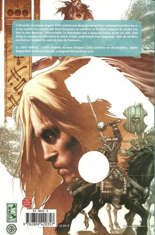 Verso de l'album Thor : Au nom d'Asgard
