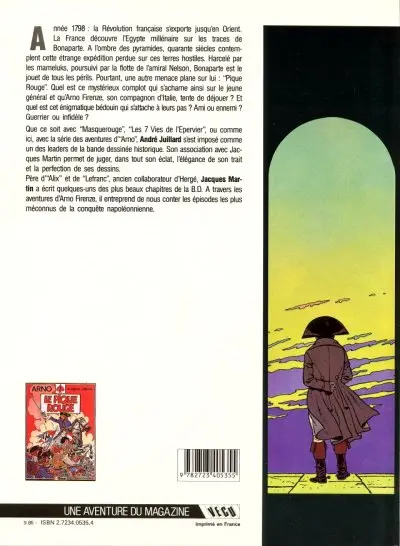 Verso de l'album Arno Tome 2 L'œil de Kéops