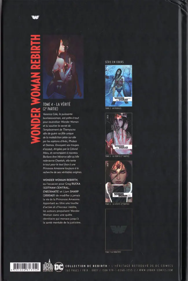 Verso de l'album Wonder Woman Rebirth Tome 4 La Vérité (2e partie)