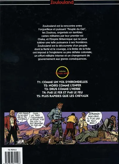 Verso de l'album Zoulouland Tome 5 Plus rapides que les chevaux