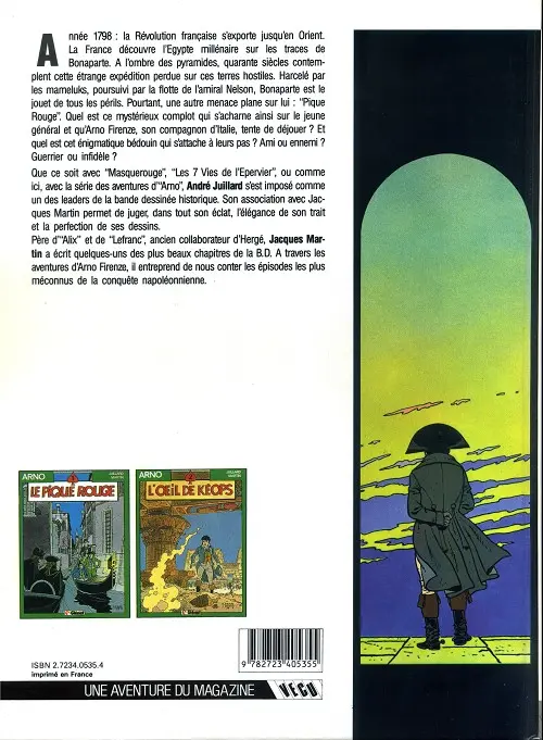 Verso de l'album Arno Tome 2 L'œil de Kéops
