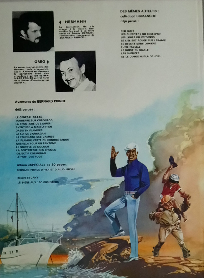 Verso de l'album Bernard Prince Tome 2 Tonnerre sur Coronado