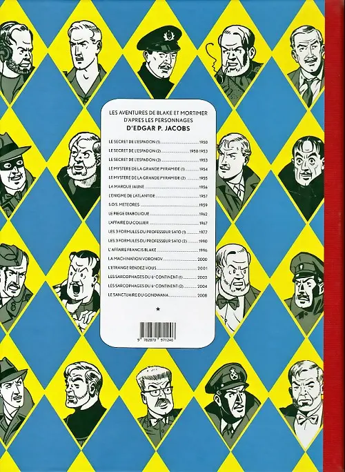 Verso de l'album Blake et Mortimer Tome 5 Le Mystère de la Grande Pyramide - Tome II - La Chambre d'Horus
