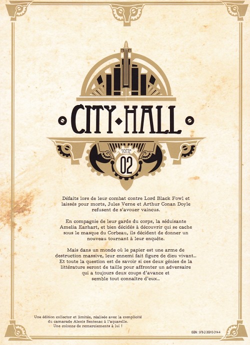 Verso de l'album City Hall Tome 02
