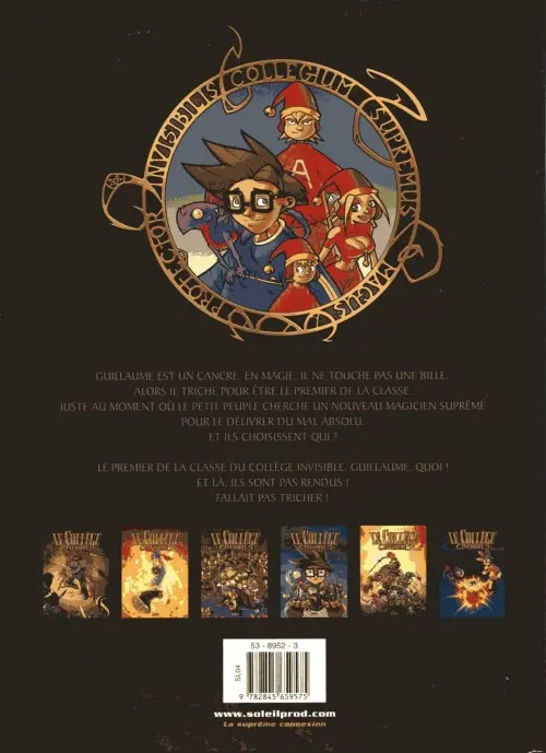 Verso de l'album Le Collège invisible Tome 1 Cancrus Supremus