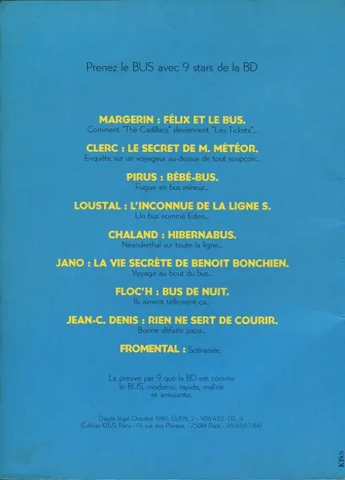 Verso de l'album Félix et le bus STCR