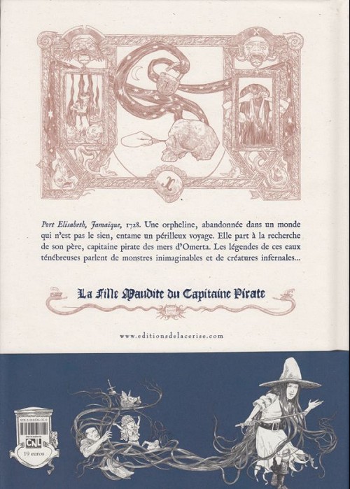 Verso de l'album La Fille Maudite du Capitaine Pirate Volume premier Volume premier