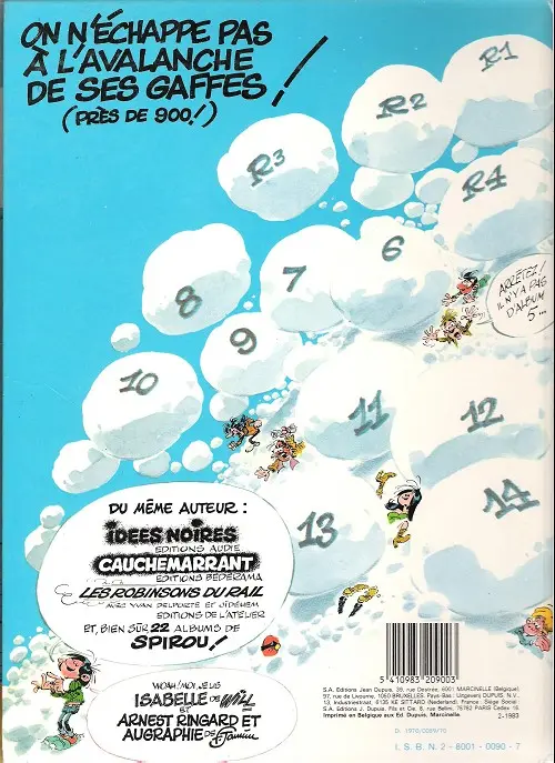 Verso de l'album Gaston Tome 8 Lagaffe nous gâte