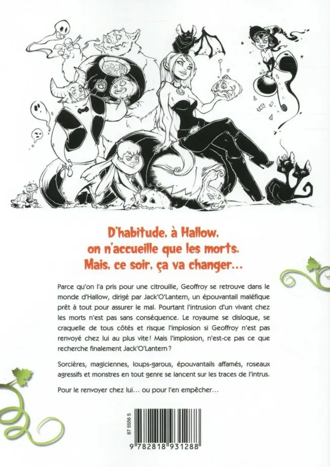 Verso de l'album Hallow Tome 1 La dernière nuit d'Halloween