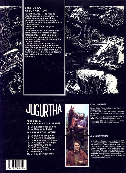 Verso de l'album Jugurtha Tome 4 L'île de la Résurrection