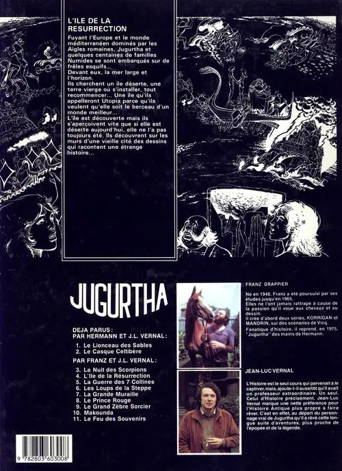 Verso de l'album Jugurtha Tome 4 L'île de la Résurrection