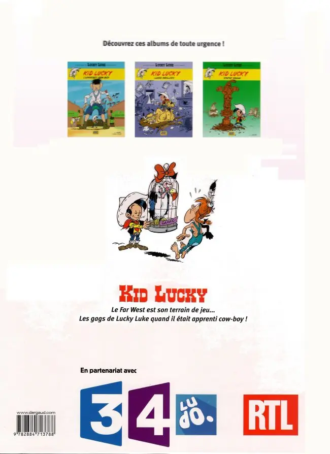 Verso de l'album Kid Lucky Tome 1 L'apprenti cow-boy