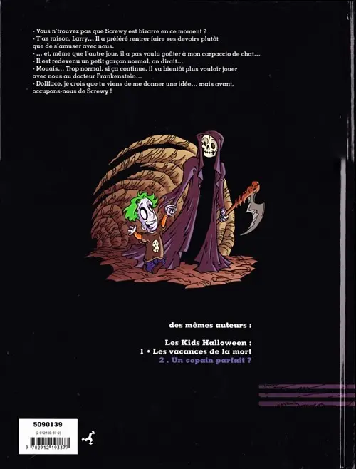 Verso de l'album Les Kids Halloween Tome 2 Un copain parfait ?